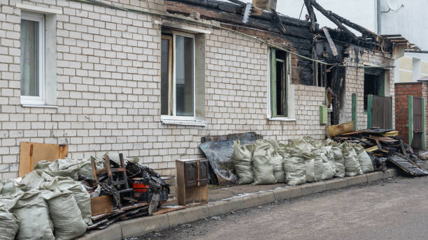 Professional Fire Damage Removal technician working in Bay City, TX